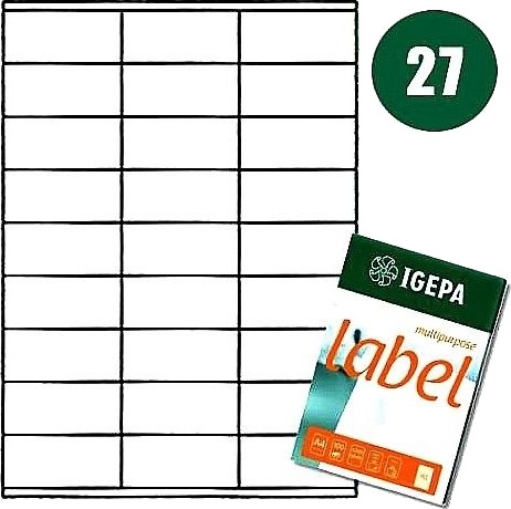 Mondi Labels A4 Igepa 70,0 X 32,0 Mm Hvit 100 Mondi Labels A4 Igepa 70,0 X 32,0 Mm Hvit 100