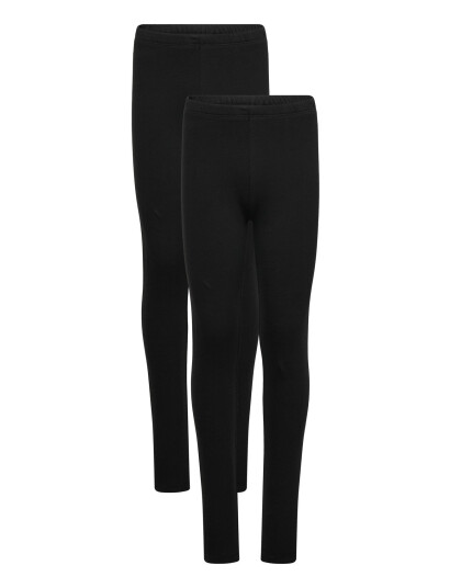 Minymo Sweat Leggings W.aop (2-Pack) Black 86 Minymo Sweat Leggings W.aop (2-Pack) Black 86