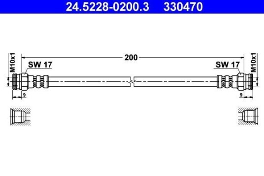 Bremseslange ATE 24.5228 0200.3
