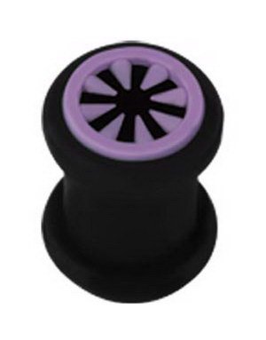 Monster RimSvart og Lilla Piercing Tunnel Strl 10 mm