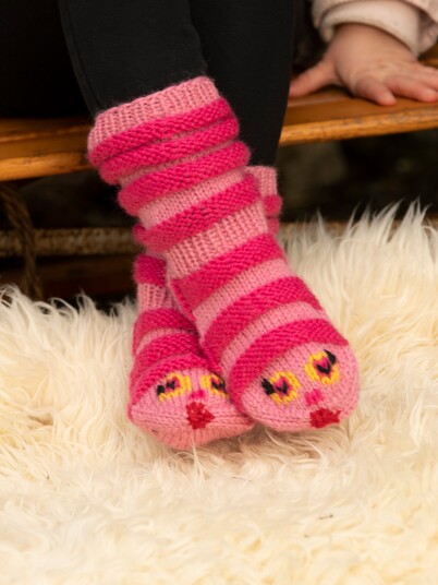 Viking Garn 1908 4 Pink Lady Sokken