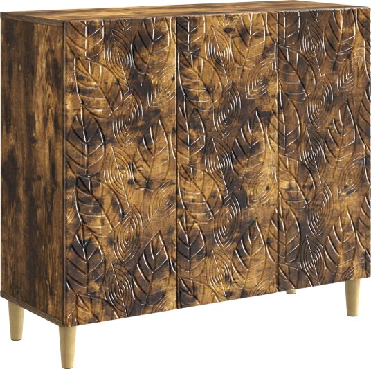 Serviesskap Røkt Eik 89 x 34,5 x 80 cm Konstruert tre Serviesskap Røkt Eik 89 x 34,5 x 80 cm Konstruert tre