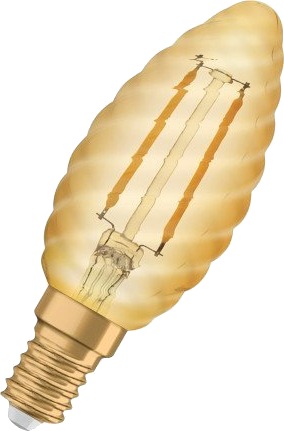 Ledvance 1906 stearinlys vridd gullfil 220lm 2,5W/824 E14