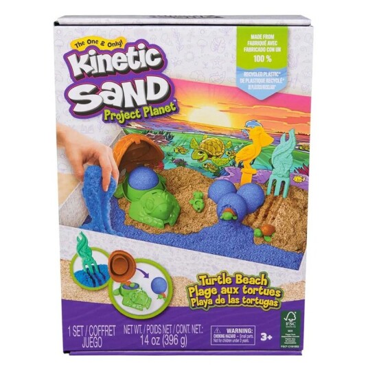 Kinetic Sand Turtle Beach lekesett med magisk sand Kinetic Sand Turtle Beach lekesett med magisk sand