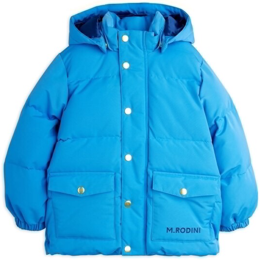 Mini Rodini Blue Solid Heavy Puffer 92-98