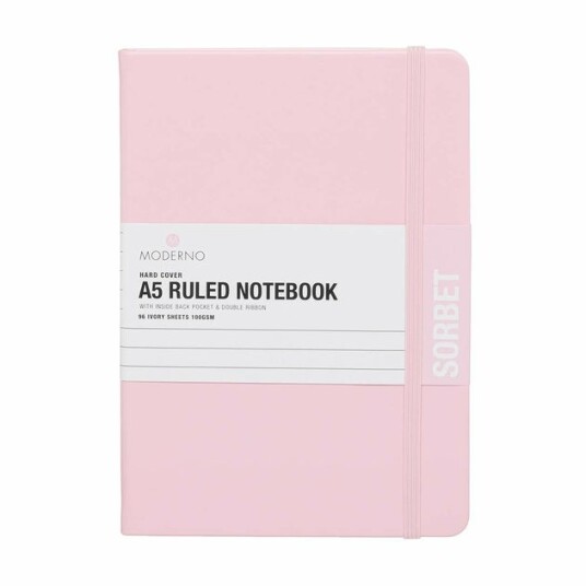 Notatbok Moderno Lyserosa A5 Hard Linjer