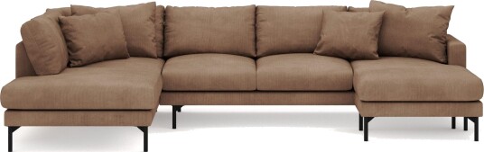 Menard 4 seters Venstrevendt Stor U formet Dyp Large Sofa med Divan og Sjeselong i Manchester Brun Menard 4 seters Venstrevendt Stor U formet Dyp Large Sofa med Divan og Sjeselong i Manchester Brun