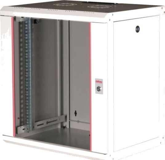 Roline 26.21.0004 Veggmonterbar Hylle 12U Nøkkellås Rack Skinner 22.5 Kg Grå
