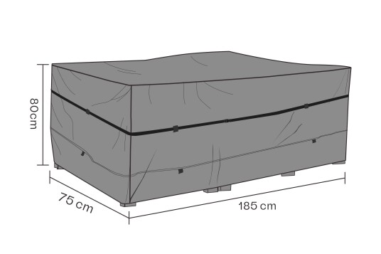 Brafab Møbeltrekk (Pustende stof) Til putekasse 185 x 75 x 80 cm Svart Brafab Møbeltrekk (Pustende stof) Til putekasse 185 x 75 x 80 cm Svart