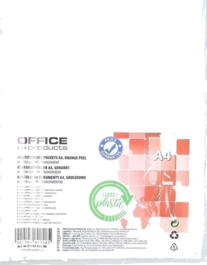 Kontorprodukter Kontorprodukter Dokumenthylser Pp A4 Erter 100 Stk. Kontorprodukter Kontorprodukter Dokumenthylser Pp A4 Erter 100 Stk.