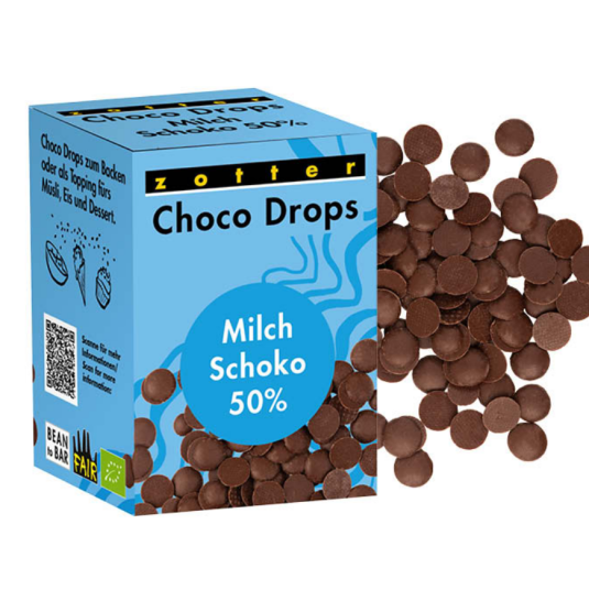 Zotter Milk Chocolate Chips / Chocolate Drops