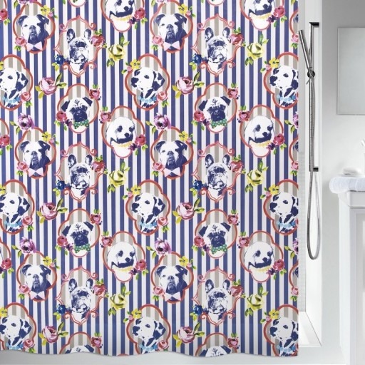 Spirella gardin superhelt blå/rød 180x200 cm