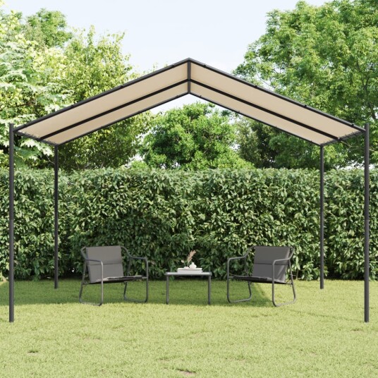 vidaXL Paviljongtelt Beige 4x3 m stål og stoff vidaXL Paviljongtelt Beige 4x3 m stål og stoff