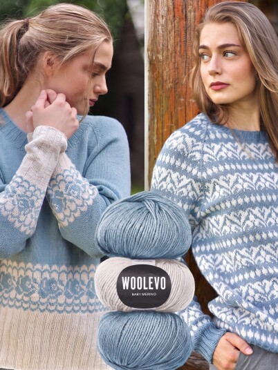 Woolevo Baby Merino Pakkedeal Lys Petrol
