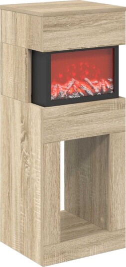 vidaXL Elektrisk peis Sonoma 35 x 30 x 86 cm Konstruert tre
