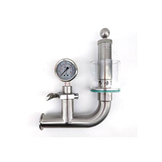 Kegland 1.5"  Spunding Valve Tri Clamp med trykkmåler 0,2 2,2 bar