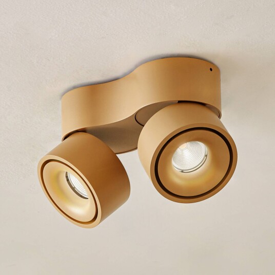 Arcchio LED downlight Rotari brun 2 lyskilder 8,9 W