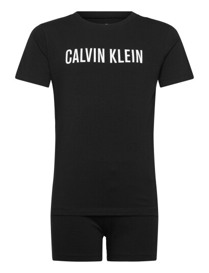Calvin Klein Knit Pj Set Ss+Short Black 164 170