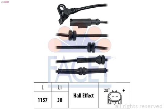 FACET 21.0201 Sensor ABS