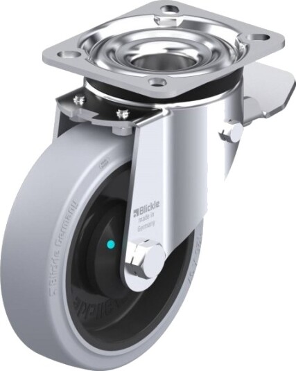 Blickle 851094 Lk-Poev 125Kad-1-St-Sg Styrehjul Med Brems, Hjuldiameter 125 Mm, Bæreevne Maks. 250 Kg, 1 Stk