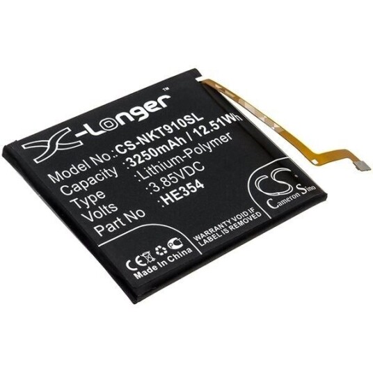Nokia TA-1087 batteri (3250 mAh 3.85 V, Sort)