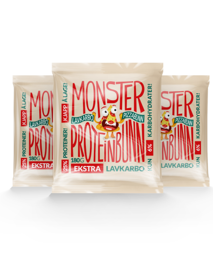 Monster Supersnacks Super-Lavkarbo Pizzabunn 180g (3-pack) Monster Supersnacks Super-Lavkarbo Pizzabunn 180g (3-pack)
