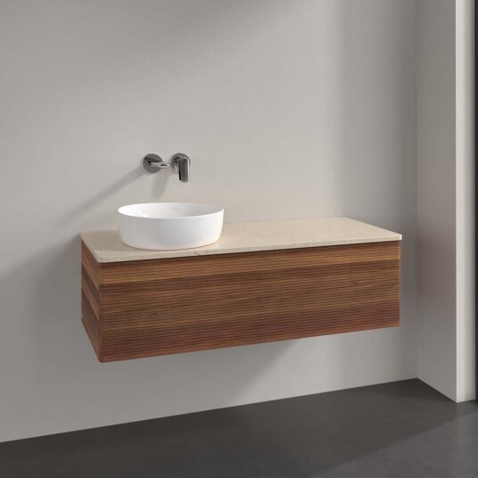 Villeroy & Boch Antao Servantskap med 1 skuff 120x50x36 cm u/lys Valnøtt/Crème