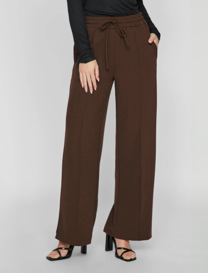 Vila Viclua Hw Wide Pants-Noos - Brown - XXL
