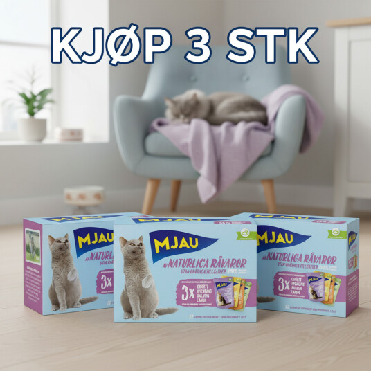 Mjau Våtfôr Kjøttsmaker i Gelé 12x85g Mjau Våtfôr Kjøttsmaker i Gelé 12x85g