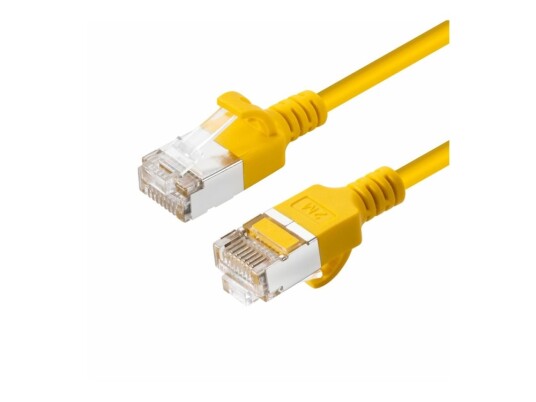 Microconnect Nettverkskabel Rj 45 Hann Til Rj 45 Hann 15 Cm U/Ftp Cat 6A Halogenfri Uten Hindringer Slank Gul V FTP6A0015Y SLIM