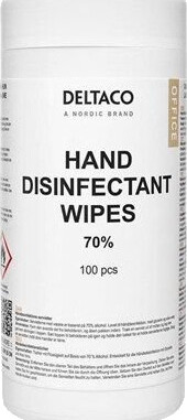 DELTACO Hand disinfectant wet wipes 100 pc DELTACO Hand disinfectant wet wipes 100 pc
