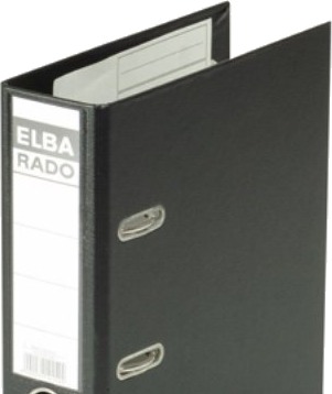 Elba Lever Arch File With 2 Mechanisms Rado 75Mm Pvc Black A4 Pvc Sort 500 Ark 75 Mm 318 Mm
