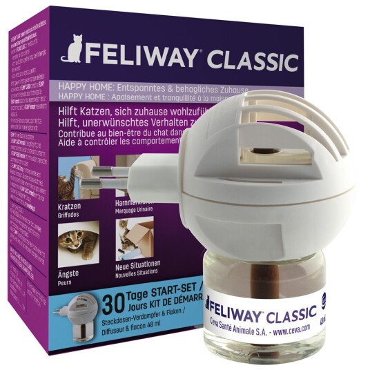 Feliway Fordamper Eller Feromonspray Classic Økonomisk Emballasje: 3 Påfyllingsflasker À 48 ml Feliway Fordamper Eller Feromonspray Classic Økonomisk Emballasje: 3 Påfyllingsflasker À 48 ml