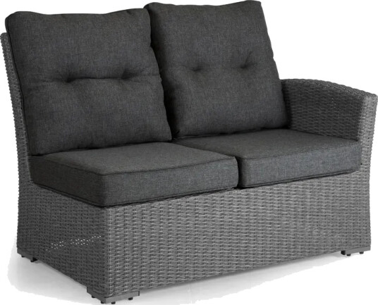 Brafab Ashfield 2 sitsavslut Grå med grå pute Höger & vänster Grå Brafab Ashfield 2 sitsavslut Grå med grå pute Höger & vänster Grå