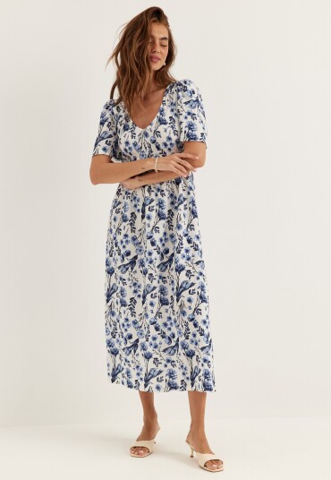 Bubbleroom Butterfly Tie Back Midi Dress