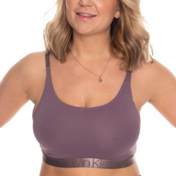 Calvin Klein BH Icon Unlined Bralette Plomme bomull X-Small Dame Calvin Klein BH Icon Unlined Bralette Plomme bomull X-Small Dame