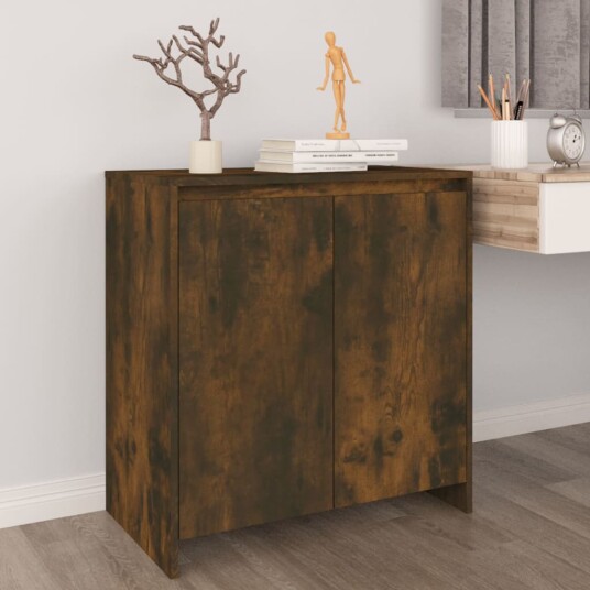 vidaXL Skjenk røkt eik 70x41x75 cm konstruert tre vidaXL Skjenk røkt eik 70x41x75 cm konstruert tre