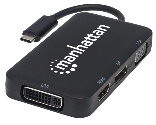 MANHATTAN MH USB Converter, USB Type C to HDMI/DP/VGA/DVI, Bus Power,