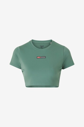 Reebok Performance Treningstopp Lux Bold Crop Tee Grønn Reebok Performance Treningstopp Lux Bold Crop Tee Grønn