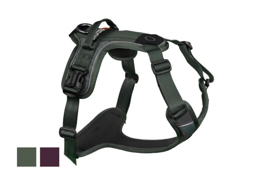 Non-stop Dogwear Ramble Harness Grønn S - Justerbar Hundesele med Håndtak