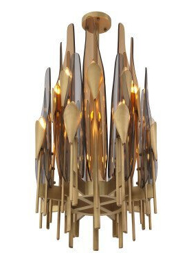 Sky taklampe messing