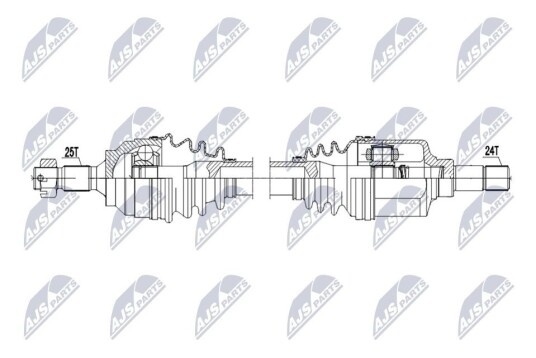 Nty Drivaksel NTY NPW CT 166 Nty Drivaksel NTY NPW CT 166