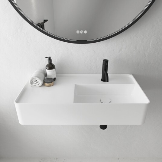 Pulcher Coco 7R 70X35 Servant Til Høyre Matt Hvit SolidTec