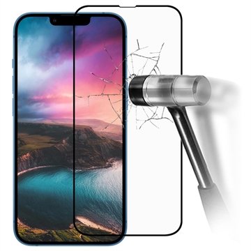 iPhone 13 Pro Max/14 Plus Rurihai Full Cover Beskyttelsesglass Svart Kant