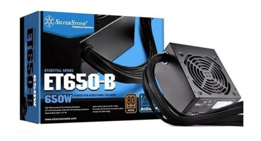 SilverStone Essential Series ET650-B Strømforsyning (PSU) - 80 Plus SilverStone Essential Series ET650-B Strømforsyning (PSU) - 80 Plus