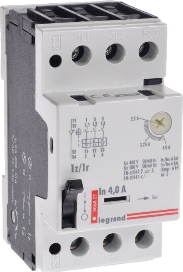 Legrand Motorbryter 3P 1,5Kw 2,5 4A M250 1Z/1R 4 606827