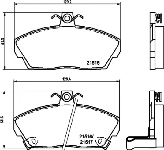 Bremseklosser HELLA 8DB 355 018 031