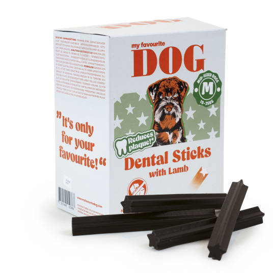 Tannstikker Lam M - 28-pakning - Dental Hundesnacks fra My Favourite Dog