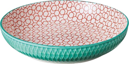 Cilio AMICI skål 75 cl 21 cm rombe turkis