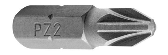 Ironside 201636 Bits pozidriv, 1/4", 25 mm, 10-pakning PZ2